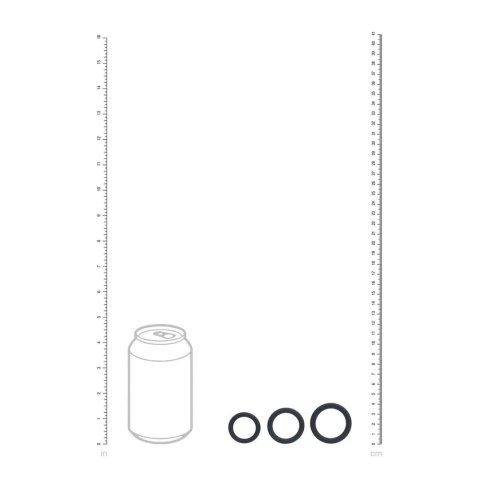 Classic Silicone Cockring Set of 3 - XS/S/M - Black SHOTS