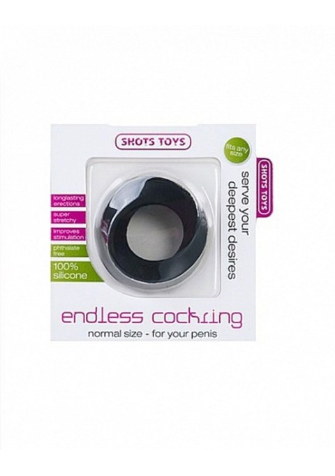 Endless Cockring - Regular - Black SHOTS