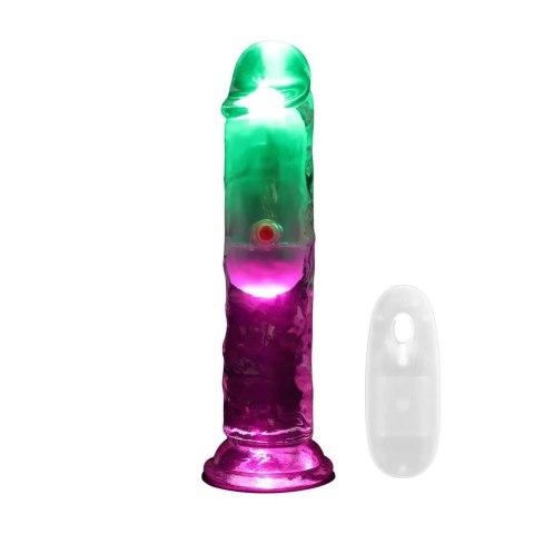 LED Vibrating Straight Cock - 15 cm - Transparent SHOTS