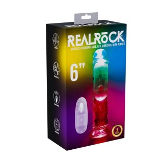 LED Vibrating Straight Cock - 15 cm - Transparent SHOTS