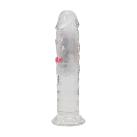 LED Vibrating Straight Cock - 15 cm - Transparent SHOTS