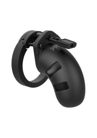 Model 20 - Chastity - 3.5"""" - Silicone Cock Cage - Black SHOTS