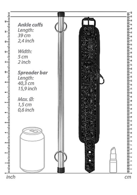 Rozpórka na kostki Ouch! czarna metalowa 40 cm Ouch!