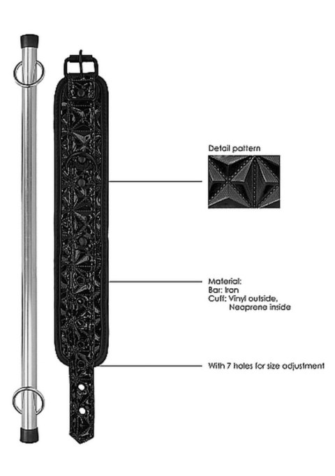 Rozpórka na kostki Ouch! czarna metalowa 40 cm Ouch!