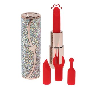 Sparkle - Lipstick Vibrator with 4 Attachments - Iridescent SHOTS