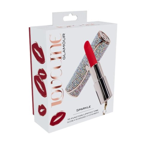 Sparkle - Lipstick Vibrator with 4 Attachments - Iridescent SHOTS