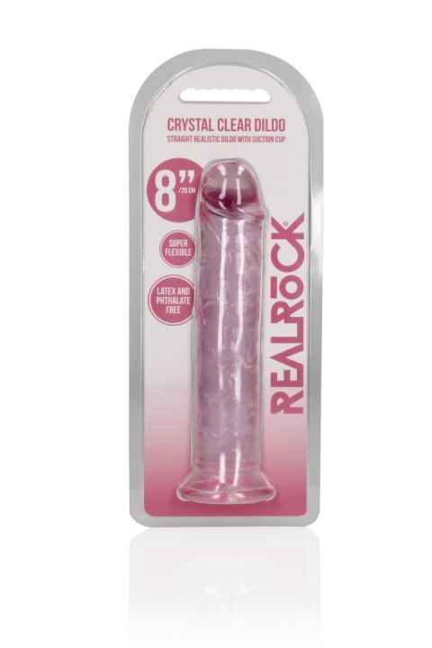Straight Realistic Dildo with Suction Cup - 8'' / 20 SHOTS