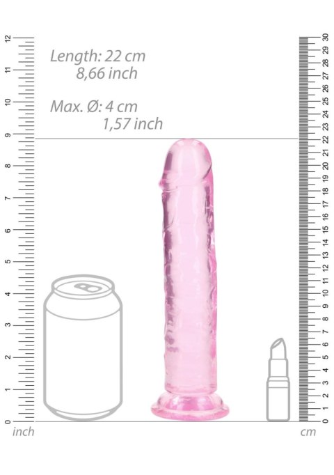 Straight Realistic Dildo with Suction Cup - 8'' / 20 SHOTS
