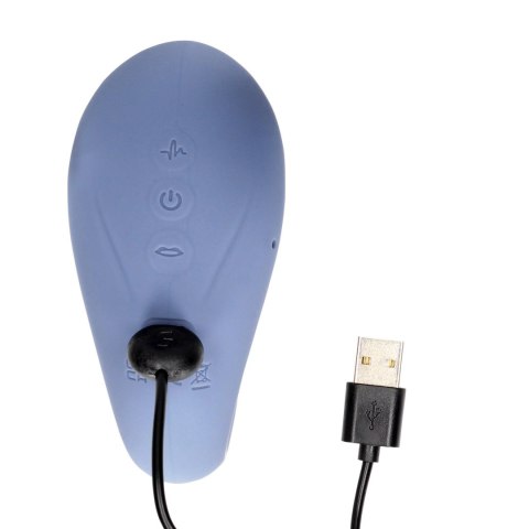 Twitch 3 - Rechargeable Vibrator & Suction - Silicone - 10 Speed - Blue/Grey SHOTS