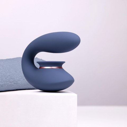 Twitch 3 - Rechargeable Vibrator & Suction - Silicone - 10 Speed - Blue/Grey SHOTS