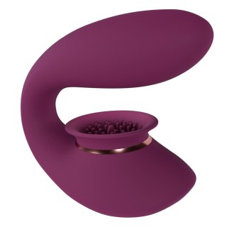 Twitch 3 - Rechargeable Vibrator & Suction - Silicone - 10 Speed - Burgundy SHOTS