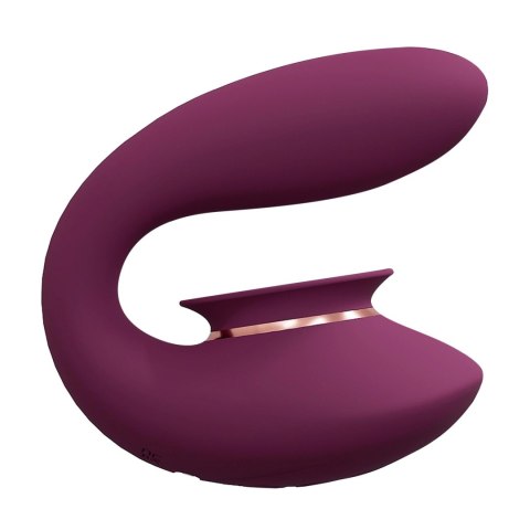 Twitch 3 - Rechargeable Vibrator & Suction - Silicone - 10 Speed - Burgundy SHOTS