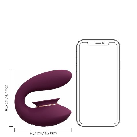 Twitch 3 - Rechargeable Vibrator & Suction - Silicone - 10 Speed - Burgundy SHOTS
