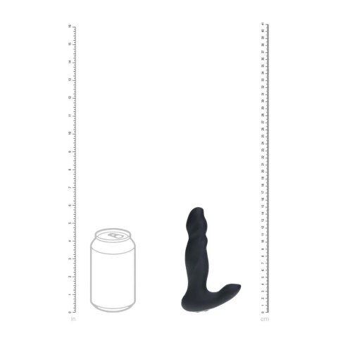 Vibrating and Thrusting Silicone Prostate Massager - Black SHOTS