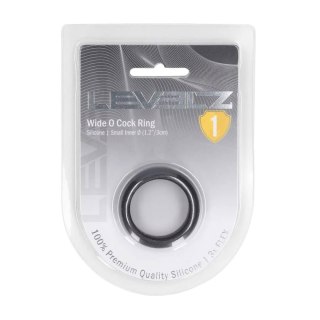 Wide O Silicone Cockring - S - 30mm - Black SHOTS
