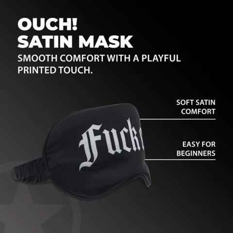 Fuck Off - Printed Satin Mask Ouch!