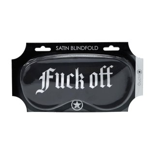 Fuck Off - Printed Satin Mask Ouch!