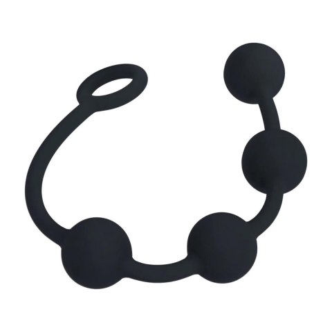 Round Silicone Anal Balls - M - 30mm - Black Levelz