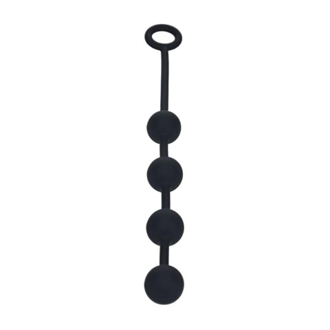 Round Silicone Anal Balls - M - 30mm - Black Levelz
