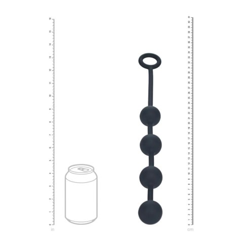 Round Silicone Anal Balls - M - 30mm - Black Levelz