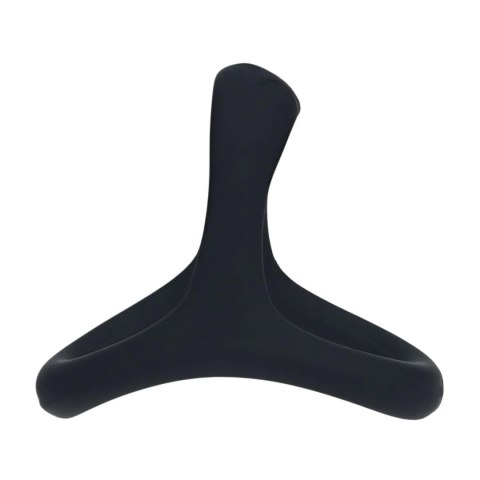 Soft Bead Grip Silicone Cock and Ball Ring - Black Levelz