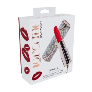 Sparkle - Lipstick Vibrator with 4 Attachments - Iridescent Loveline