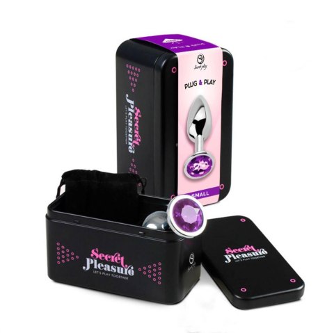 PURPLE JEWELLED METAL BUTT PLUG S Secret Play