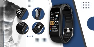 Smartwatch GIEWONT Czarno Granatowy 2 Paski GW200-6 Giewont