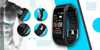 Smartwatch GIEWONT Czarno Niebieski 2 Paski GW200-7 Giewont