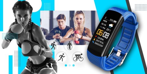 Smartwatch GIEWONT Czarno Niebieski 2 Paski GW200-7 Giewont