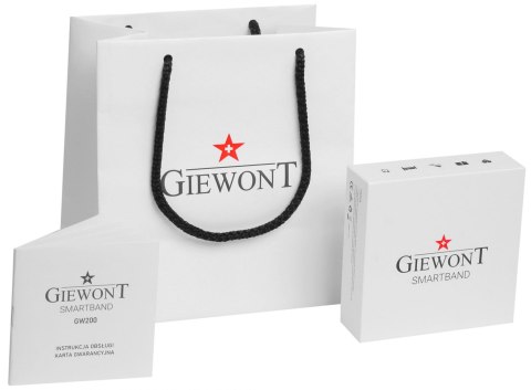 Smartwatch GIEWONT Czarno Różowy 2 Paski GW200-4 Giewont