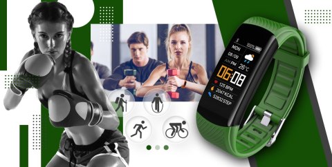 Smartwatch GIEWONT Czarno Zielony 2 Paski GW200-5 Giewont