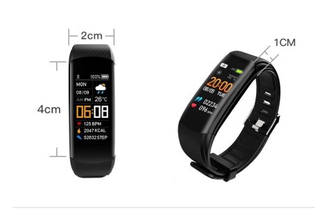 Smartwatch GIEWONT Czarno Zielony 2 Paski GW200-5 Giewont
