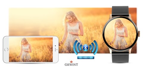 Smartwatch Damski GIEWONT Różowe Złoto Czarny GW330-4 Giewont
