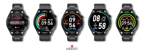 Smartwatch GIEWONT Vertex SmartCall GW450-1 Carbon/Carbon Silikon Giewont