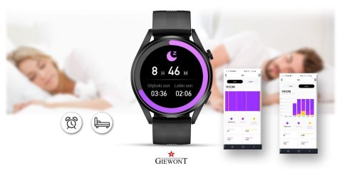 Smartwatch GIEWONT Vertex SmartCall GW450-1 Carbon/Carbon Silikon Giewont