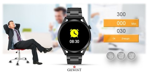 Smartwatch GIEWONT Vertex SmartCall GW450-1 Carbon/Carbon Silikon Giewont