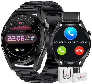 Smartwatch GIEWONT Vertex SmartCall GW450-2 Carbon/Carbon Leather Giewont