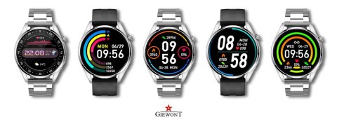 Smartwatch GIEWONT Vertex SmartCall GW450-4 Silver/Carbon Silikon Giewont
