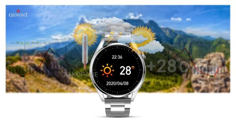 Smartwatch GIEWONT Vertex SmartCall GW450-4 Silver/Carbon Silikon Giewont