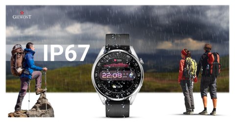 Smartwatch GIEWONT Vertex SmartCall GW450-4 Silver/Carbon Silikon Giewont