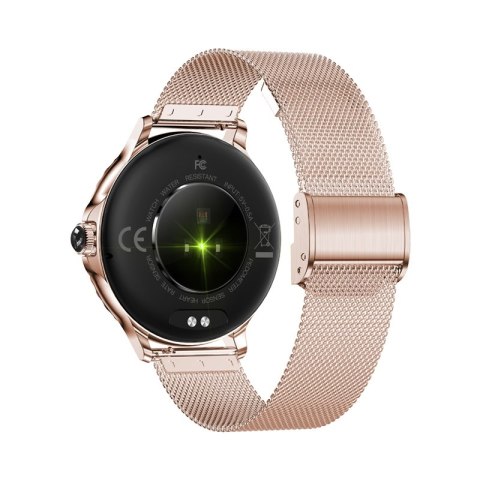 Smartwatch Damski VELTORI VT320-1 Złota Bransoleta + Różowy Pasek Silikonowy VELTORI