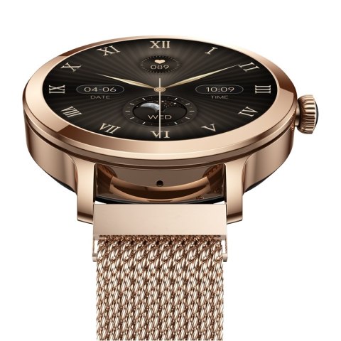 Smartwatch Damski VELTORI VT340-1 Złota Bransoleta + Różowy Pasek Silikonowy VELTORI