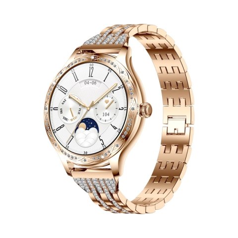 Smartwatch Damski VELTORI VT350-1 Bransoleta Różowe Złoto VELTORI