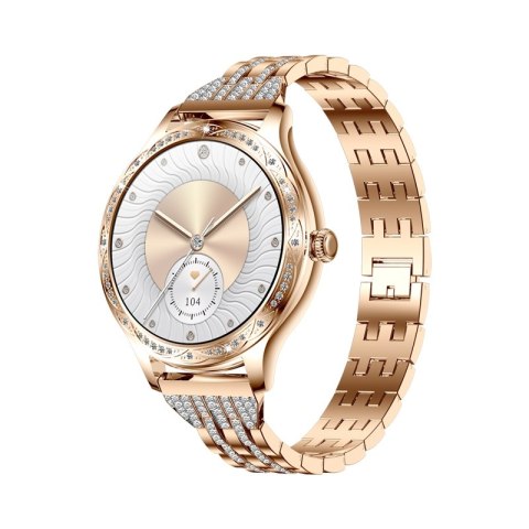 Smartwatch Damski VELTORI VT350-1 Bransoleta Różowe Złoto VELTORI