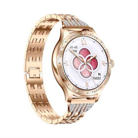 Smartwatch Damski VELTORI VT350-1 Bransoleta Różowe Złoto VELTORI