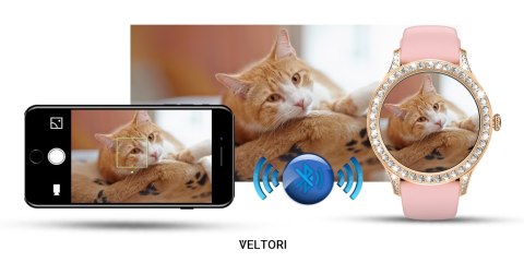 Smartwatch Damski VELTORI VT360-1 Różowy Pasek Silikonowy VELTORI