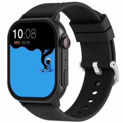 Smartwatch Gravity GT15-1 Czarny Pasek Silikonowy + Czarna Bransoleta Gravity