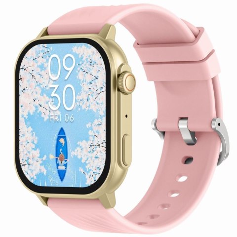 Smartwatch Gravity GT15-7 Różowy Pasek Silikonowy + Złota Bransoleta Gravity