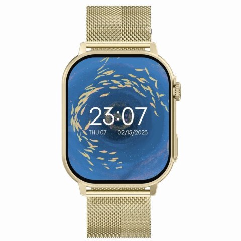 Smartwatch Gravity GT15-7 Różowy Pasek Silikonowy + Złota Bransoleta Gravity